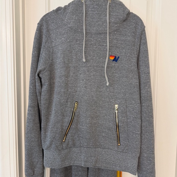 Aviator Nation Ninja Pullover Matching Set - Heather Gray Sz Small - Picture 4 of 12